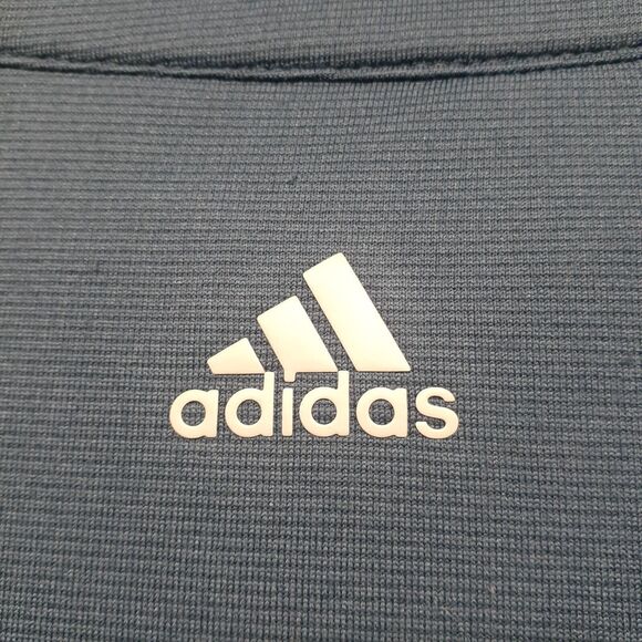 ADIDAS Golf Men's Small Blue Gray Coat Athletic Jacket Top Zip Only Pullover - Picture 8 of 10